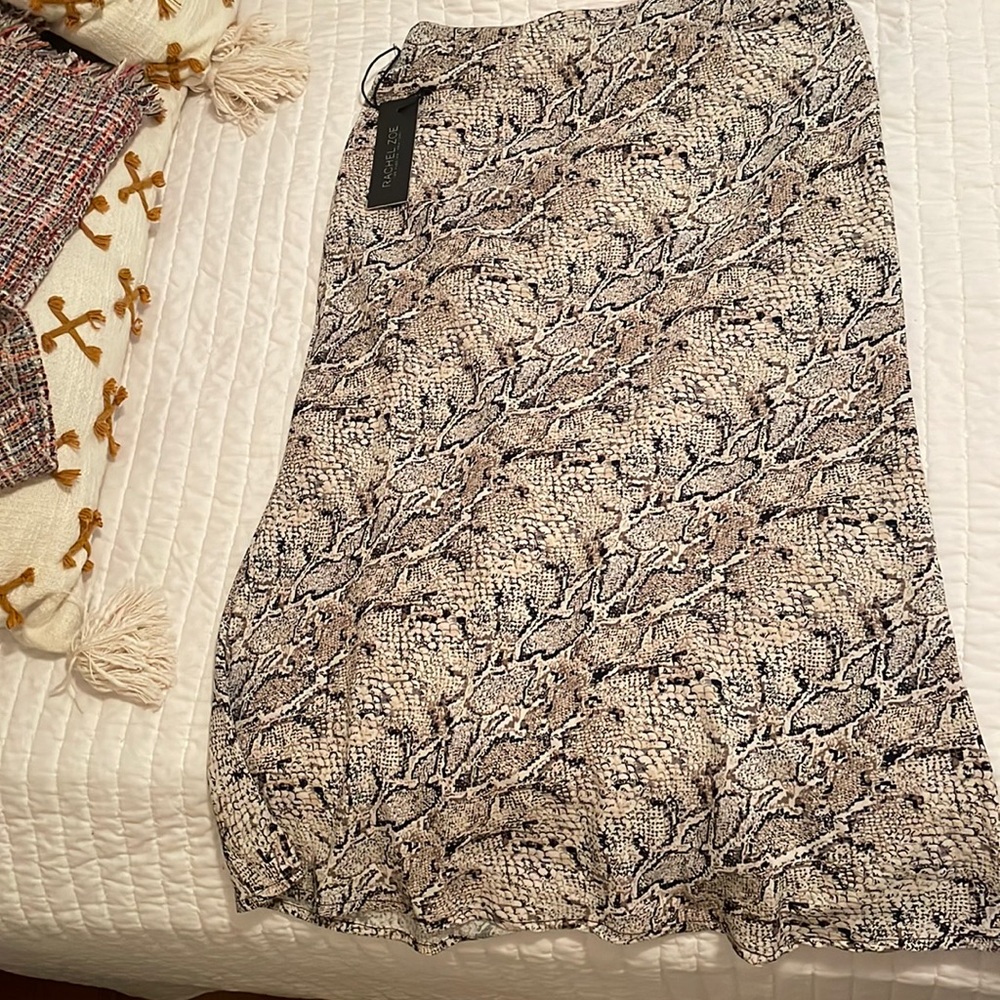 Rachel Zoe Snake Midi Skirt